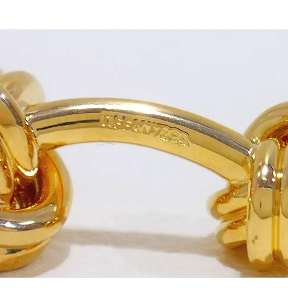18K Tiffany & Co. Love Knot Yellow Gold Cufflinks - Picture 2 of 6